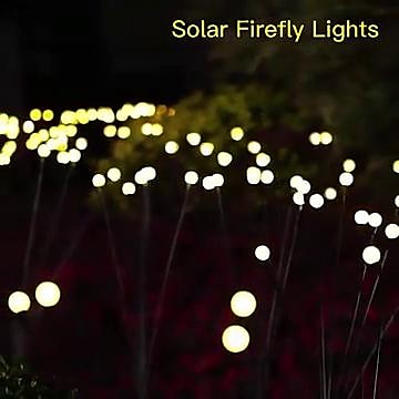 Solar Garden Light Waterproof Firefly Lights Outdoor Starburst Swaying Lights 2 Modes 6/8/10 Heads for Yard Patio Pathway Decoration