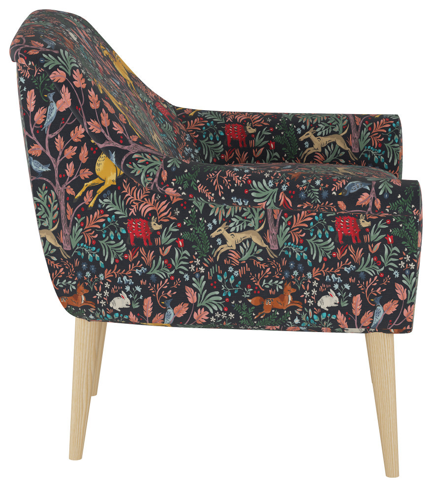 West Loop Chair  Frolic Navy   Midcentury   Armchairs And Accent Chairs   by Skyline Furniture Mfg Inc  Houzz