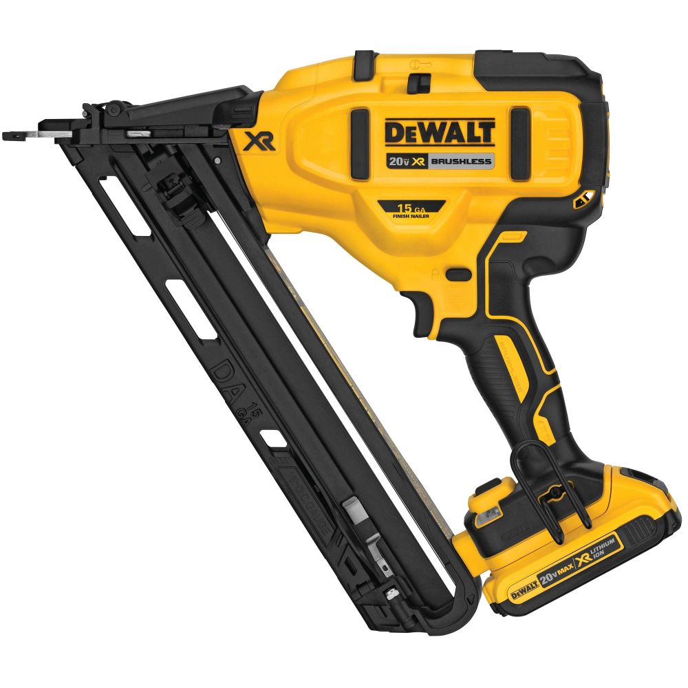 DEWALT 20V MAX XR 15 Gauge Angled Finish Nailer Kit DCN650D1 from DEWALT