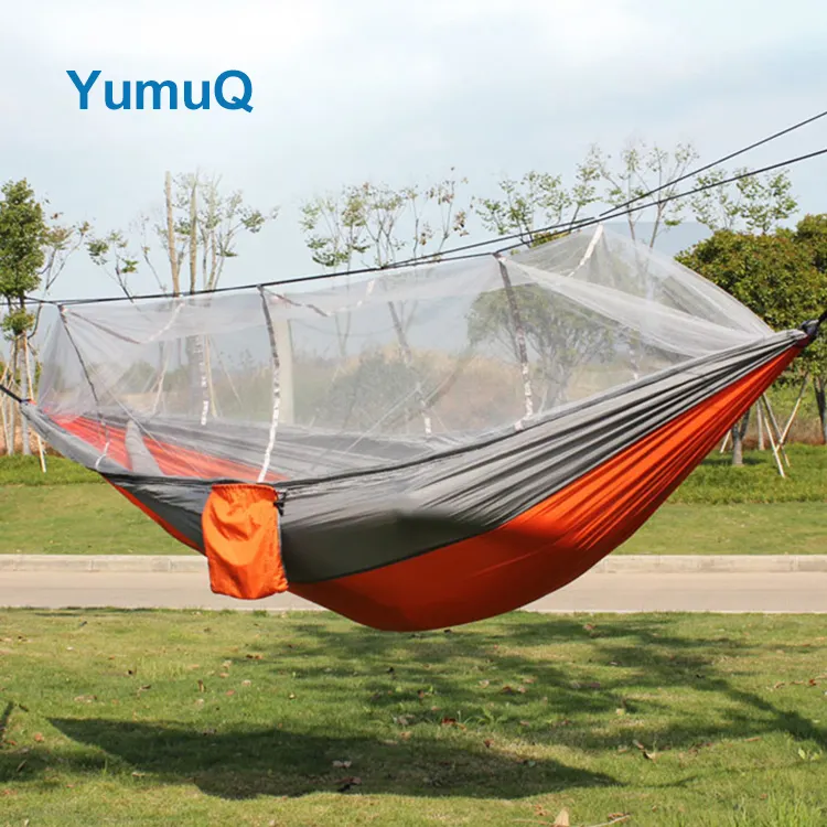 YumuQ 12 Colors Double Camping Hammock Bug With Mosquito Net And Rain Fly Outdoor For Outside