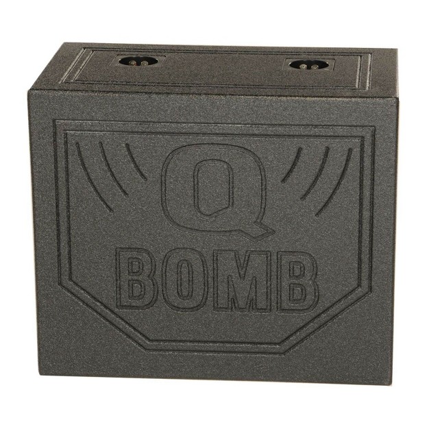 Qpower Qbomb10tb Dual 10 Inch Triangle Ported Subwoofer Box W Bedliner Spray