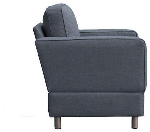 Raleigh Quick Assembly Three Seat Bonner Leg Sofa   Contemporary   Sofas   by Small Space Seating  Houzz