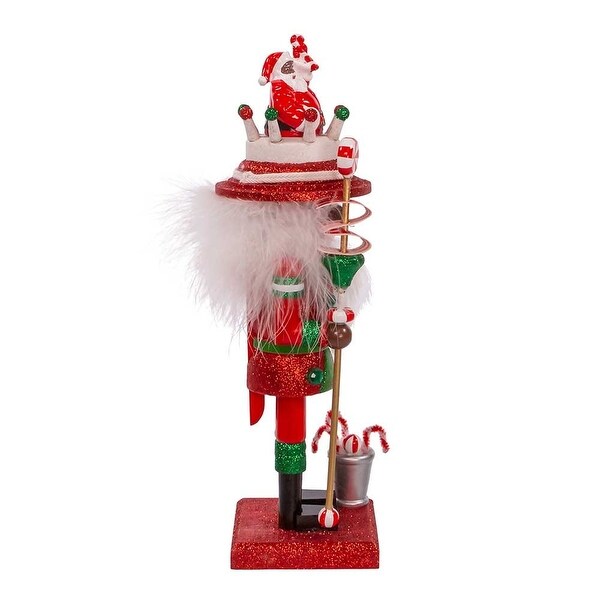 Kurt Adler 10Inch Hollywood Black Nutcracker with Santa Hat