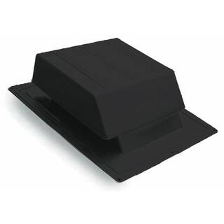 Master Flow 65 sq. in. NFA Black Resin High Impact Slant Back Roof Louver Static Vent (Carton of 6) IR65BL-6