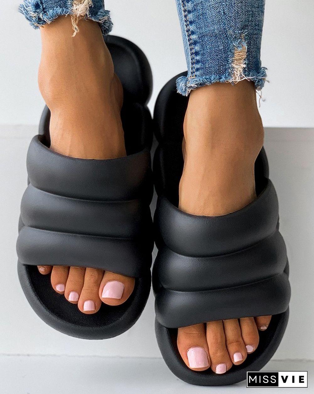 Open Toe Casual Slide Slipper