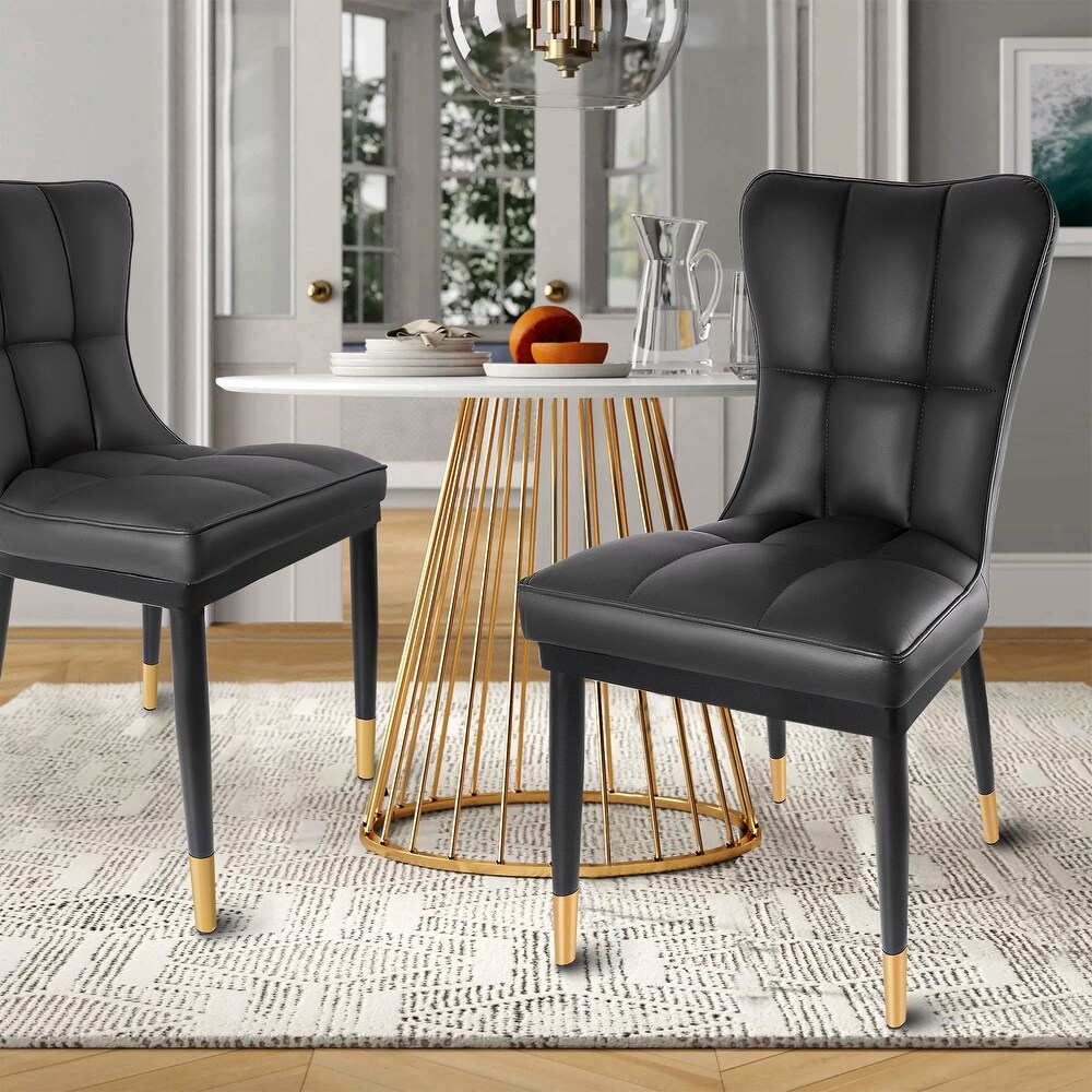 Faux Leather Upholstered Dining Chairs