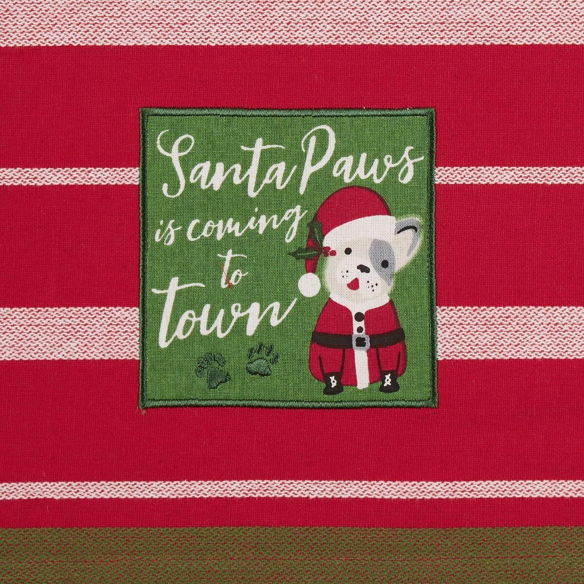 Design Imports Santa Paws Embellished Dish Towel