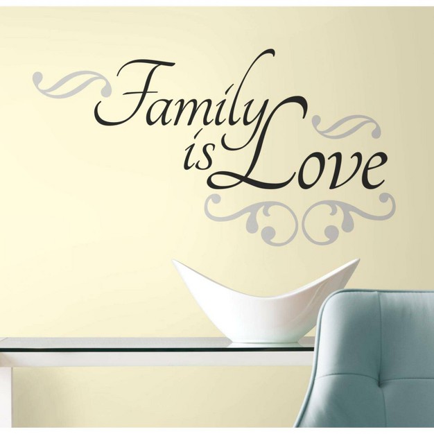 Family Is Love Peel And Stick Wall Decal Black Roommates