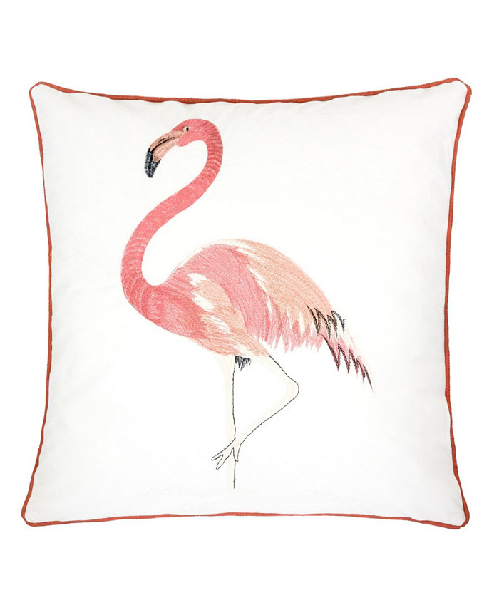 Homey Cozy Flamingo Square Decorative Throw Pillow