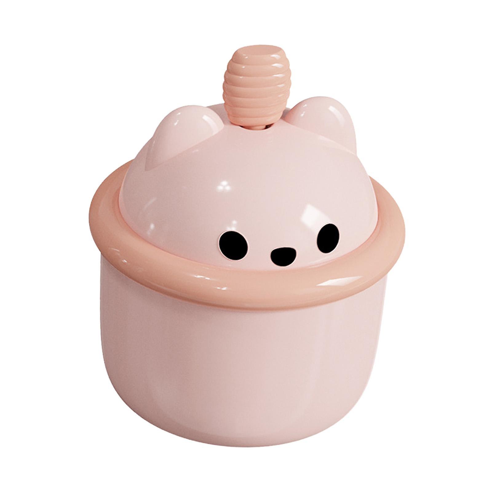 Egg Beater Whisk Cute Bear Shape Practical Hand Push Egg White Blender Mixer Pink