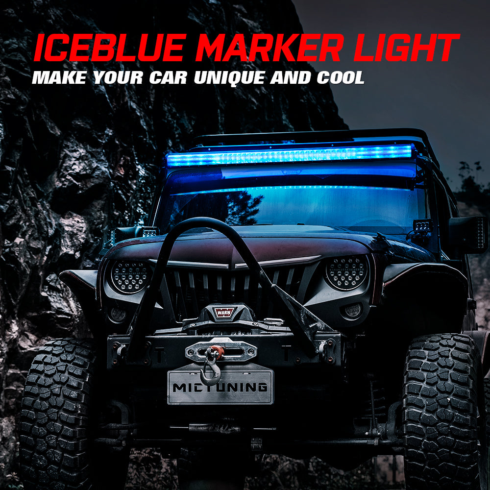 MICTUNING Magical M2 Dual Row 31inch 12680lm LED Light Bar Exclusive Streamline ArcMask Design