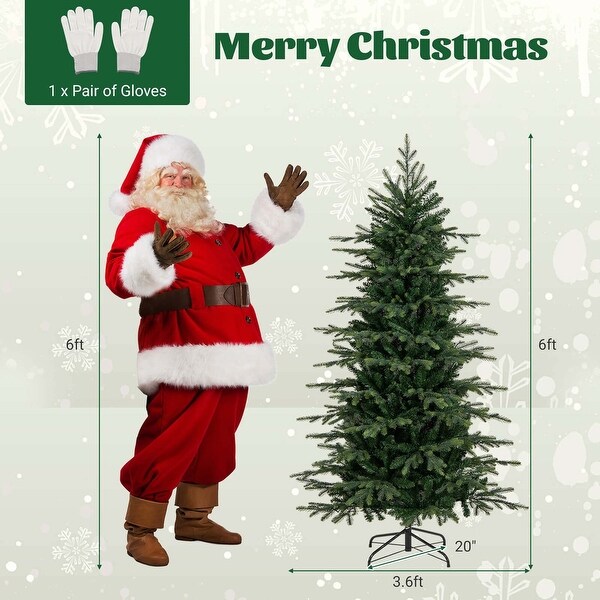 Costway 6/7.5/9 FT Artificial Christmas Tree with 714/1162/1770 Branch