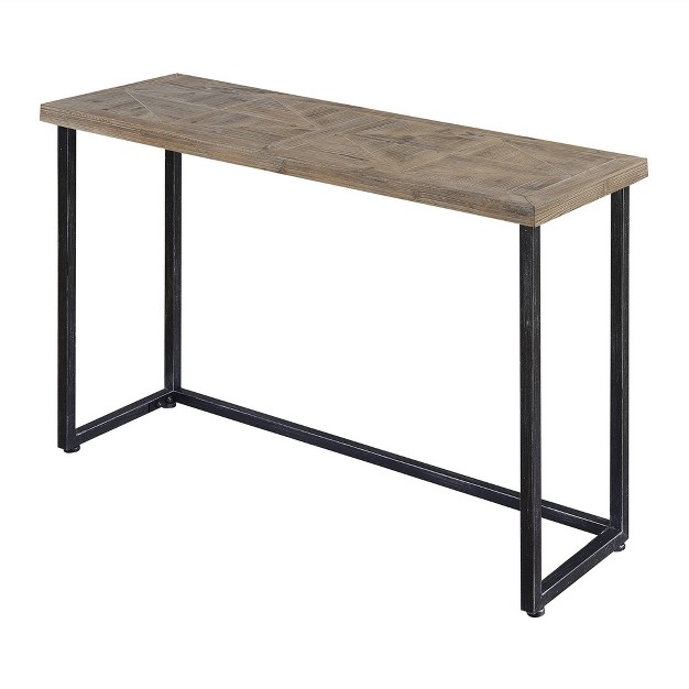 Laredo Parquet Console Table Natural black Breighton Home