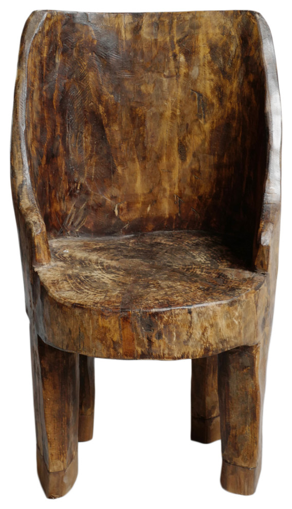 Consigned Vintage Naga Tribe Chair 3   Rustic   Armchairs And Accent Chairs   by Design Mix Furniture  Houzz