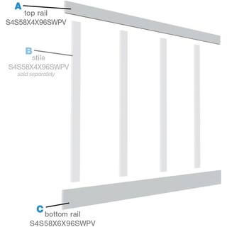 Ekena Millwork 58 in. X 96 in. X 3-12 in. Expanded Cellular PVC Classic Wainscot Moulding System WPKP0404X96BBCS