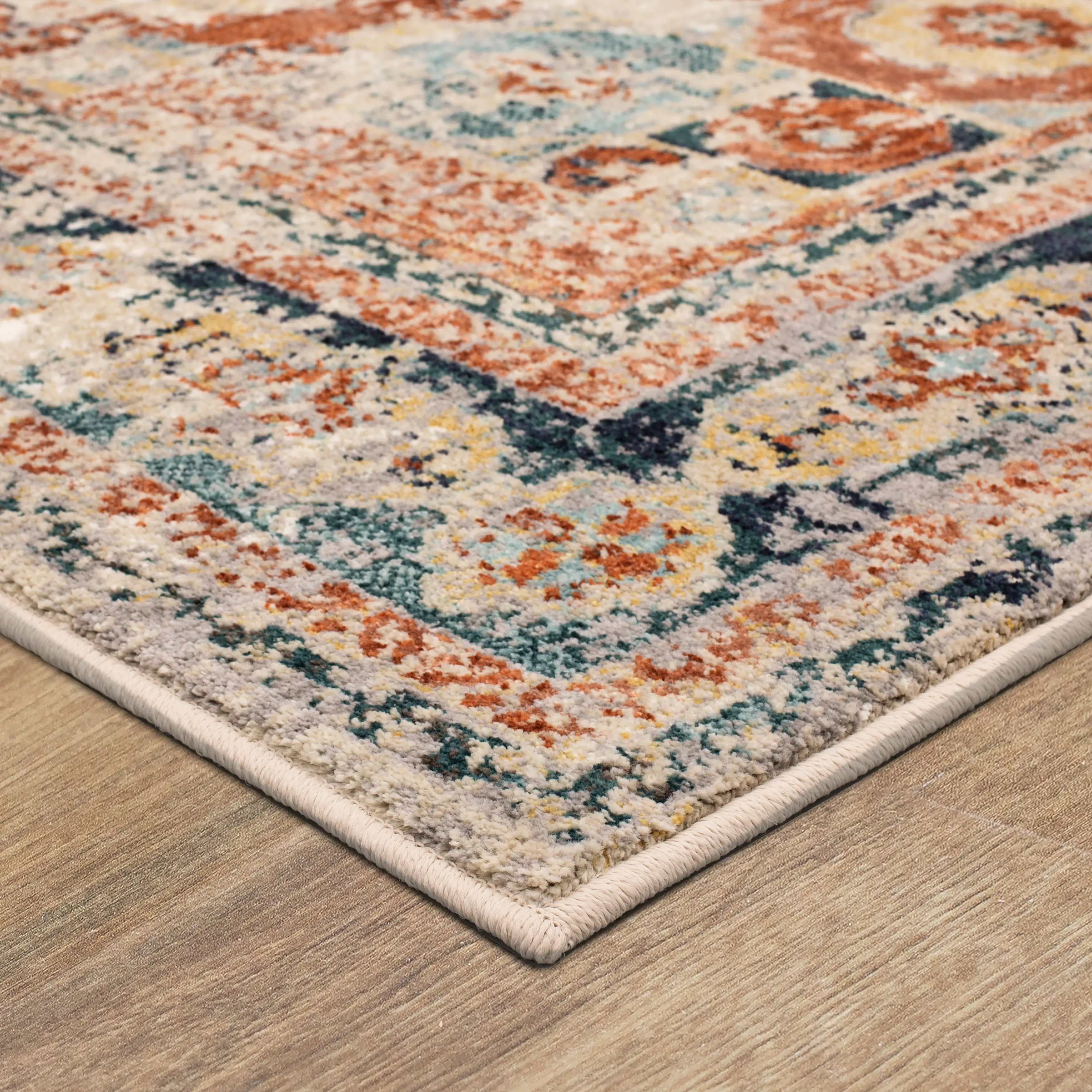 Soiree 8 x 11 Cristales Oyster Area Rug