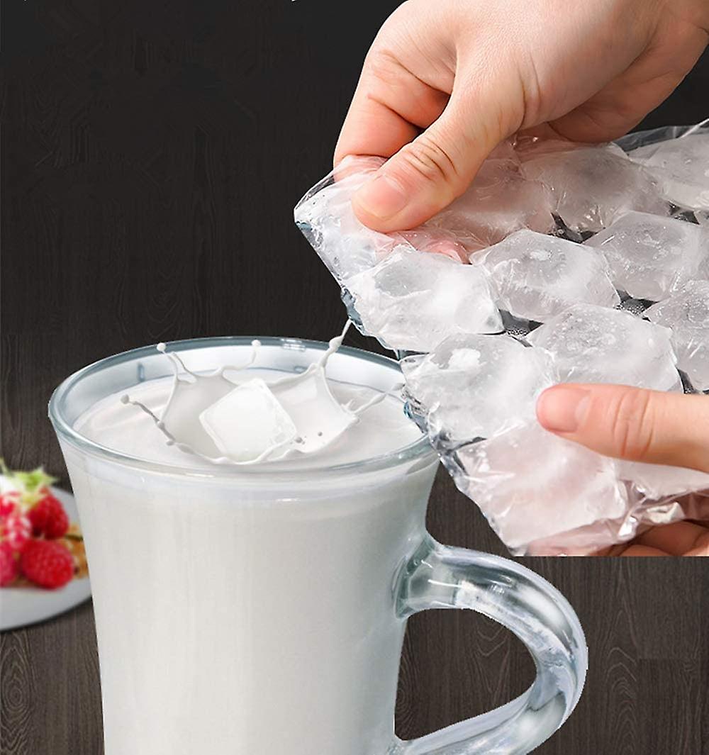 Disposable Ice Cube Bag 100 Pack (2400 Ice Cubes)ice Cube Mold Trays， Ice Cube Trays，self-seal Freezing Maker， With Silicone Funnel (white-100pcs)