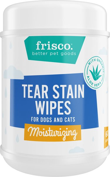 Frisco Moisturizing Tear Stain Wipes with Aloe for Dogs and Cats