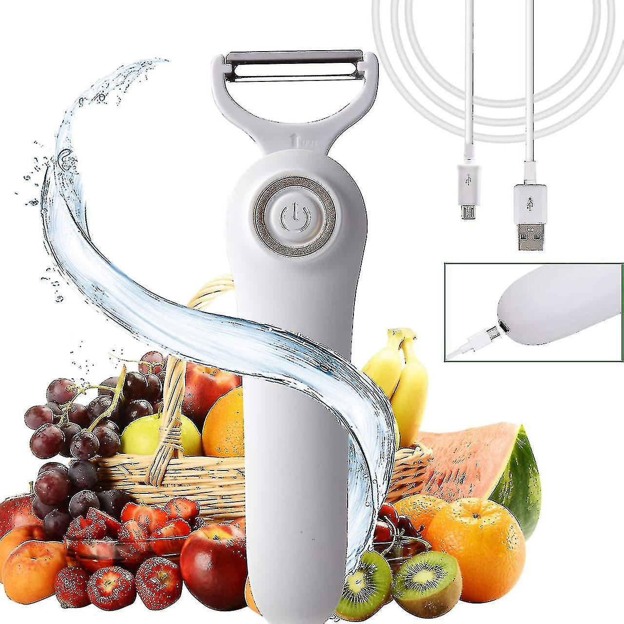 Electric Potato Peeler， Handheld Electric Vegetable and Fruit Peeler 3 In 1 Professional Set， Usb Rech