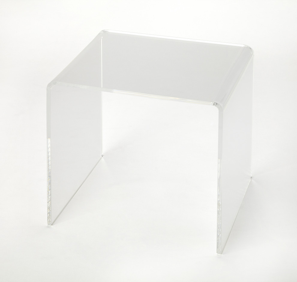 Butler Crystal Clear Acrylic Bunching Table   Contemporary   Side Tables And End Tables   by HedgeApple  Houzz