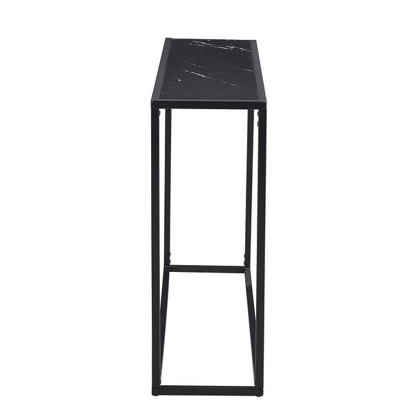 Metal Console Talbe Sideboard Cabinet Minimalist Porch Table Sofa Table Side Table， Black