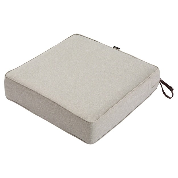 Montlake Fadesafe Square Patio Lounge Seat Cushion Set Heather Gray Classic Accessories