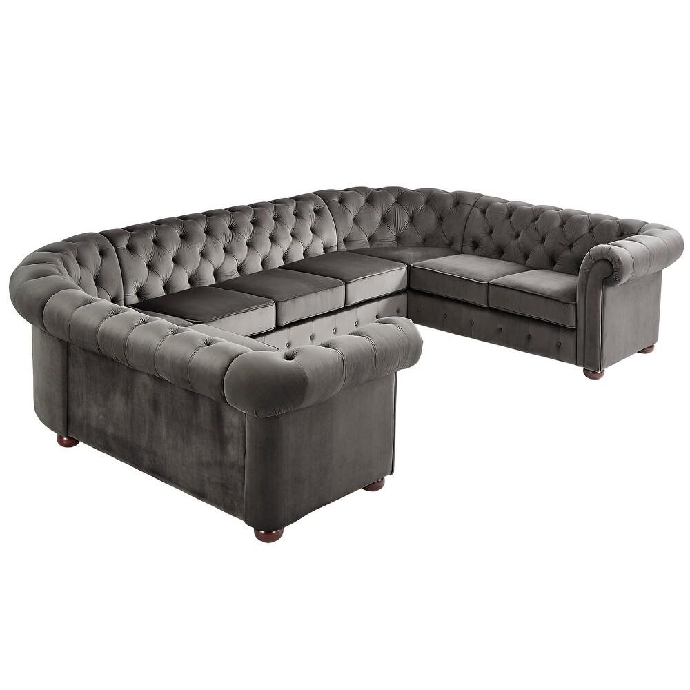 Knightsbridge Chesterfield U shaped Sectional by iNSPIRE Q Artisan