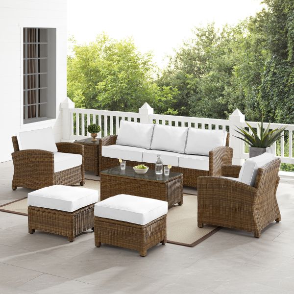 Bradenton 7Pc Outdoor Wicker Sofa Set - Sunbrella