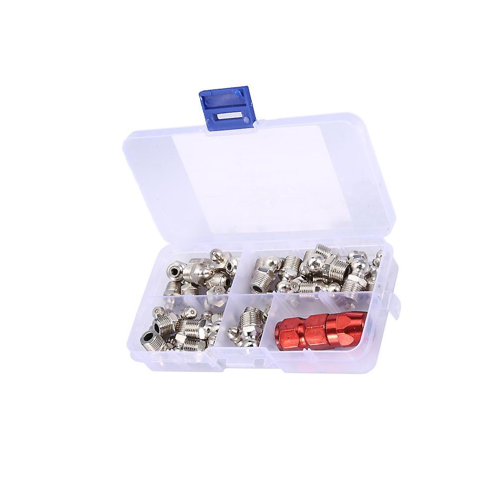 Metal Replacement Grease Nipple Fittings Pack Set Mechanical Lubrication Part (m6*1 45)