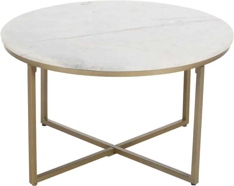 Riley White Marble Round Coffee Table