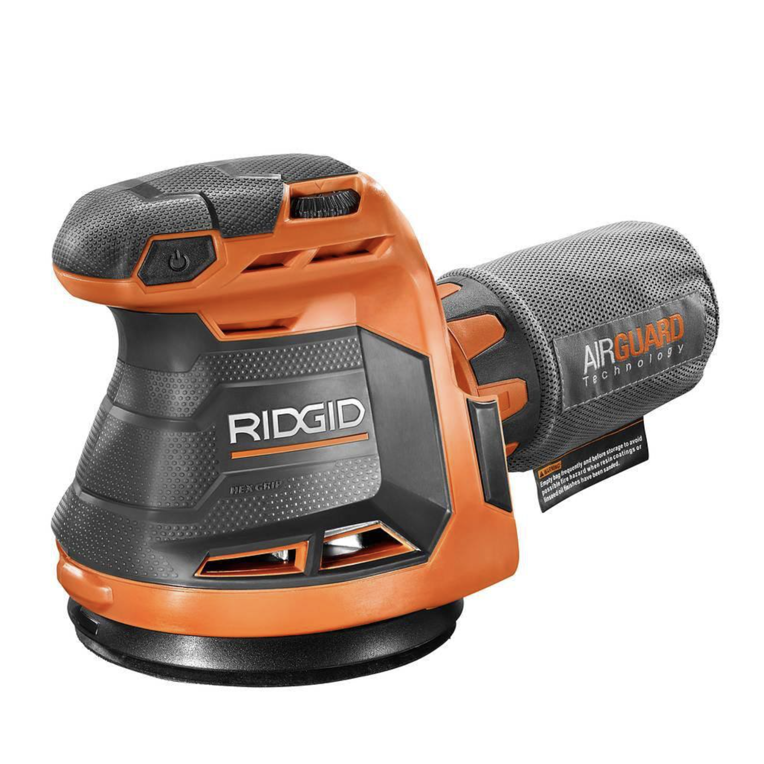 Ridgid 18V Brushless Cordless 18-Gauge 2-1/8 in. Brad Nailer with 18V Cordless 5 in. Random Orbit Sander， Tools Only (R09891B-R8606B)