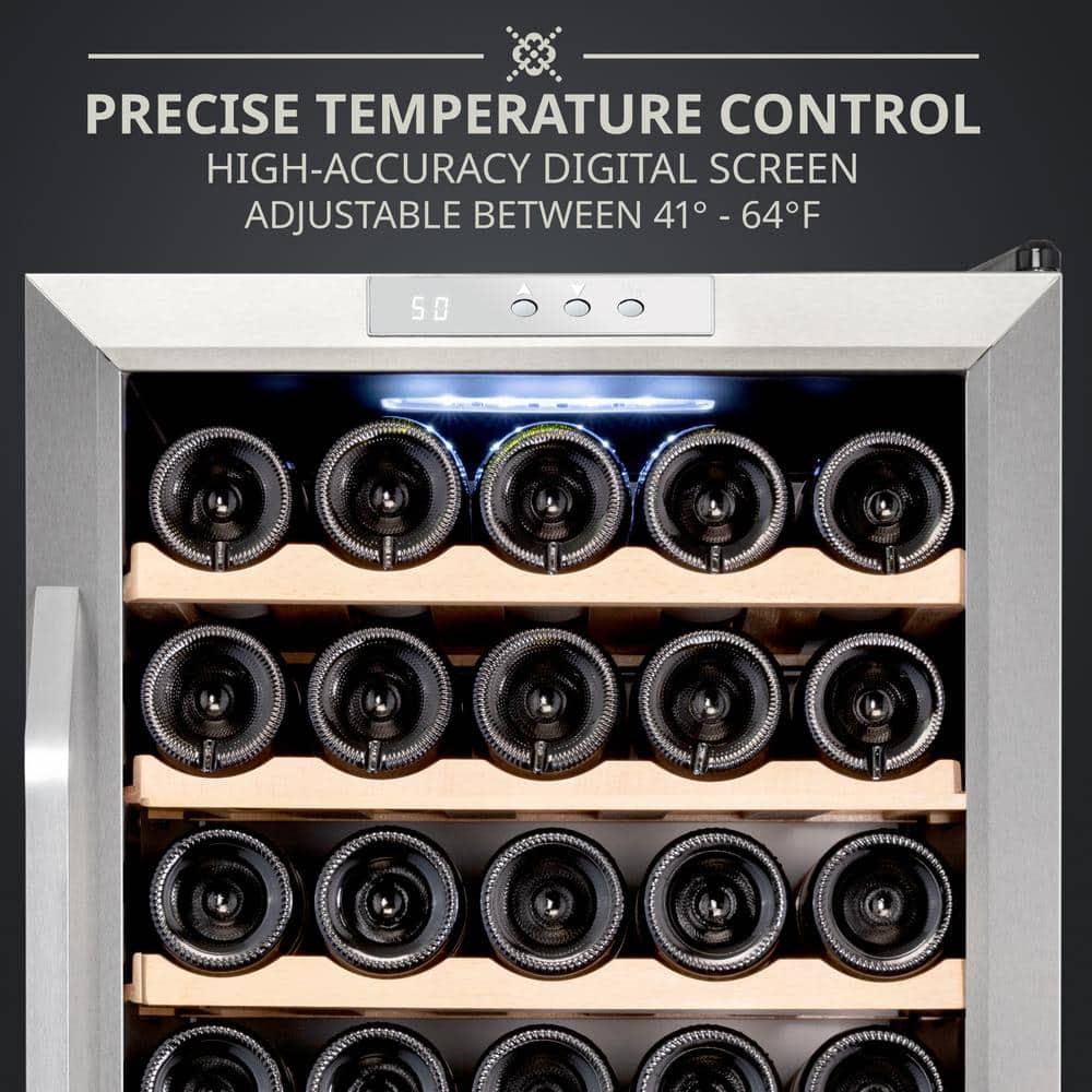 Ivation Wine Fridge Large Freestanding Wine Cooler Refrigerator 34 Bottles