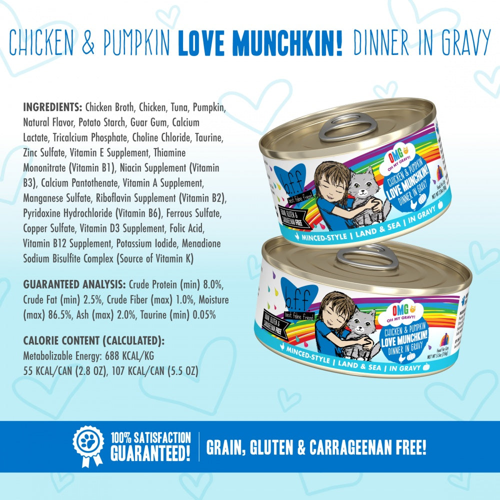 Weruva BFF Oh My Gravy Love Munchkin Grain Free Chicken  Pumpkin in G