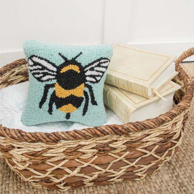 X 8 quot Bumble Bee Hooked Petite Throw Pillow