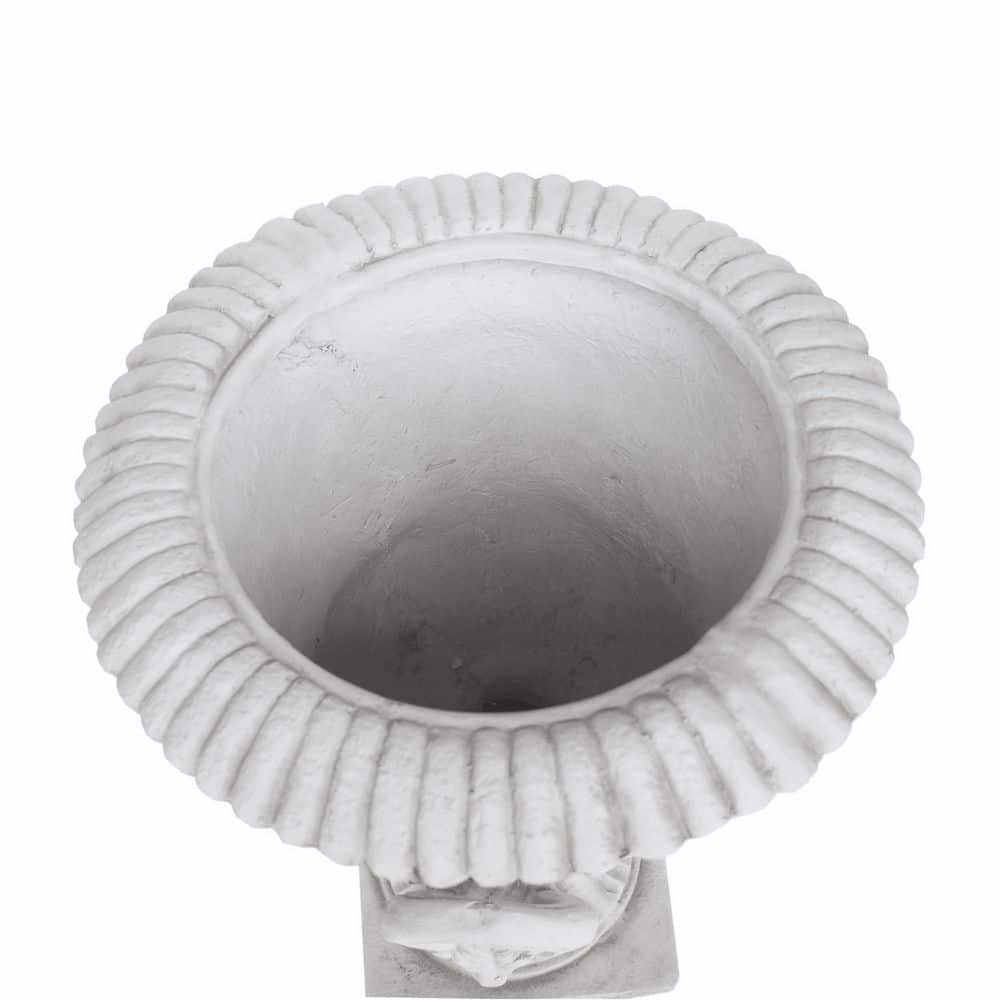 Noble House Adonis 18.75 in. Antique White Concrete Urn Planter 54446