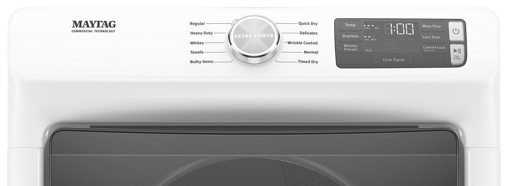 Maytag MED5630HW Front Load Electric Dryer With Extra Power And Quick Dry Cycle - 7.3 Cu. Ft.