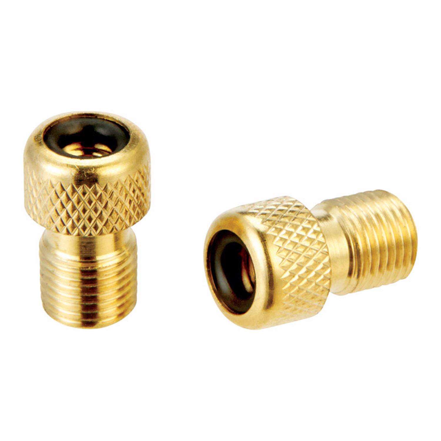 Slime Metal Presta to Schrader Valve Adapter Gold