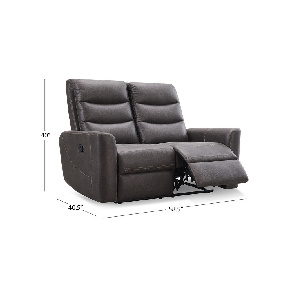 Abbyson Ford 3 Piece Fabric Manual Reclining Set