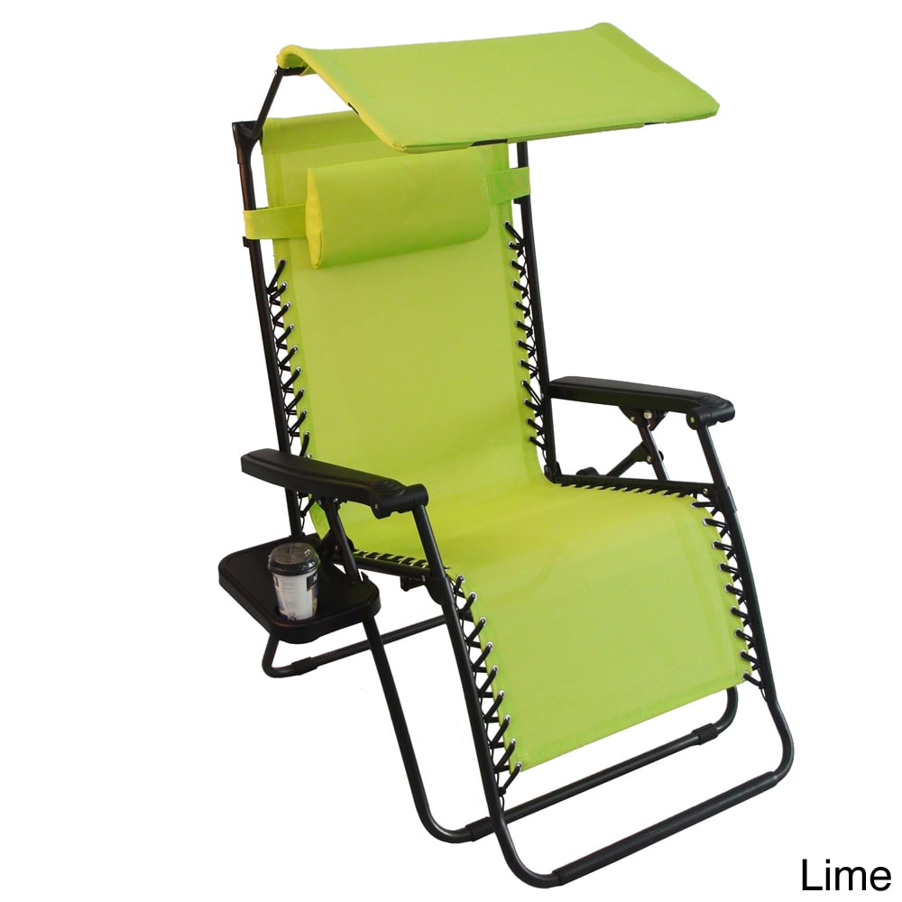 Garden City Oversized Zero Gravity Chair with Sunshade and Drink Tray by Havenside Home