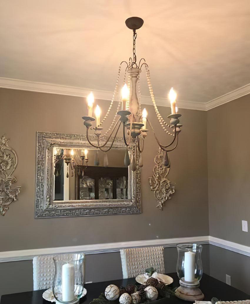 Candle Style Beaded Chandelier