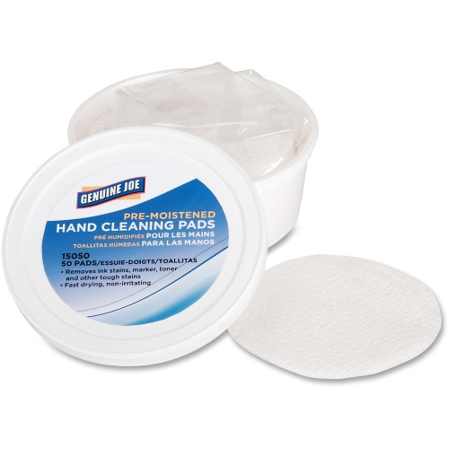 Genuine Joe Premoistened Hand Cleaning Pads  GJO15050