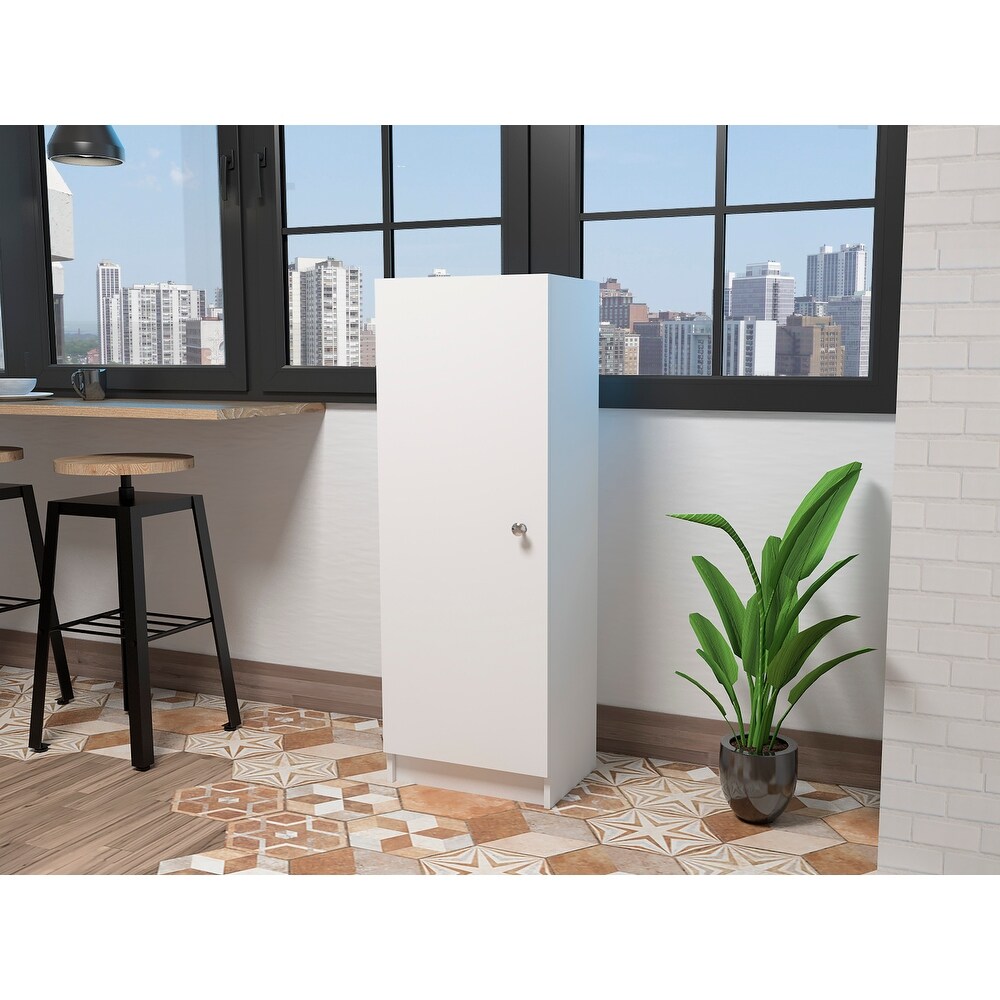FM Furniture Miami Single Door Pantry  and Four Shelves