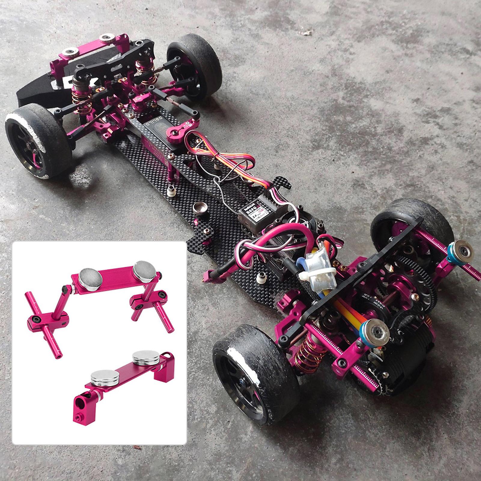 Aluminum Magnetic Stealth Invisible Body Shell Mount Kit For Hsp 1/10 Rc Racing Car (pink)