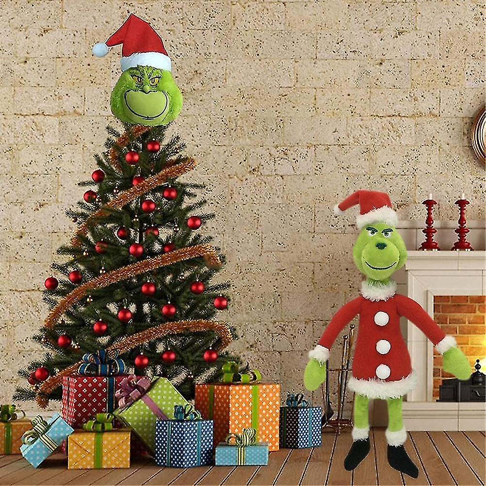 Christmas Green Plush Toy，3Pcs Christmas Cartoon Green Sofa Couch Bedroom Decor Stuffed Doll Professionally Tested