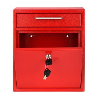 AdirOffice Medium Ultimate Red Wall Mounted Mail Box Mailbox 631-05-RED-PKG