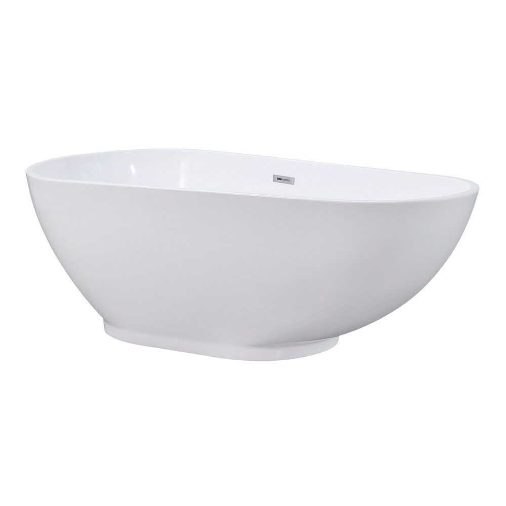 Modern Slipper 69 inch Freestanding Acrylic Bathtub