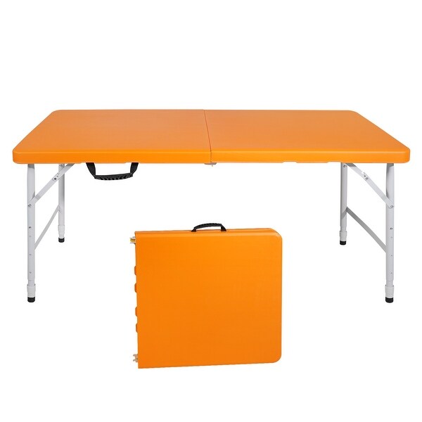 4ft Portable Folding Table Indoor Outdoor Foldable Table for Camping