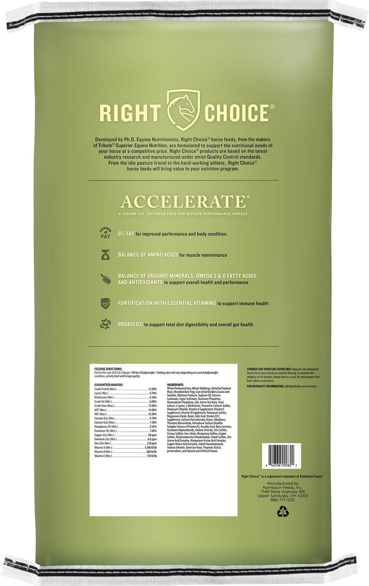 Right Choice Accelerate Horse Feed