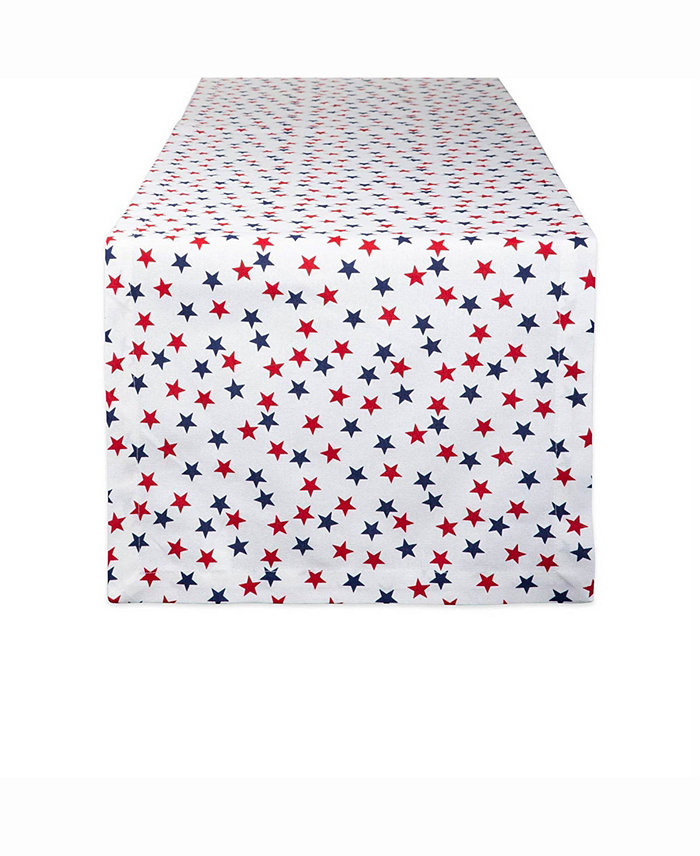 Design Imports Americana Stars Print Table Runner 14 X 72