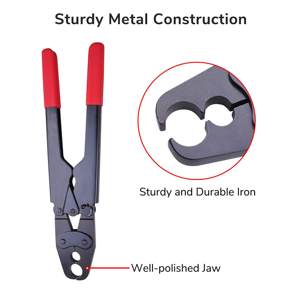 Yescom Pex Crimp Tool Ring Crimper w/ Gauge 1/2